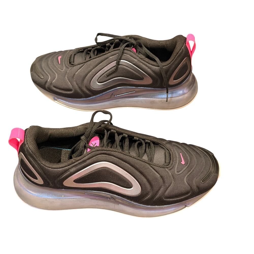 Nike Air Max 720 SE Black Laser Fuchsia Iridescent Women's Size 10